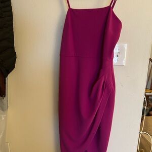 Betsey Johnson Strapless Magenta Dress